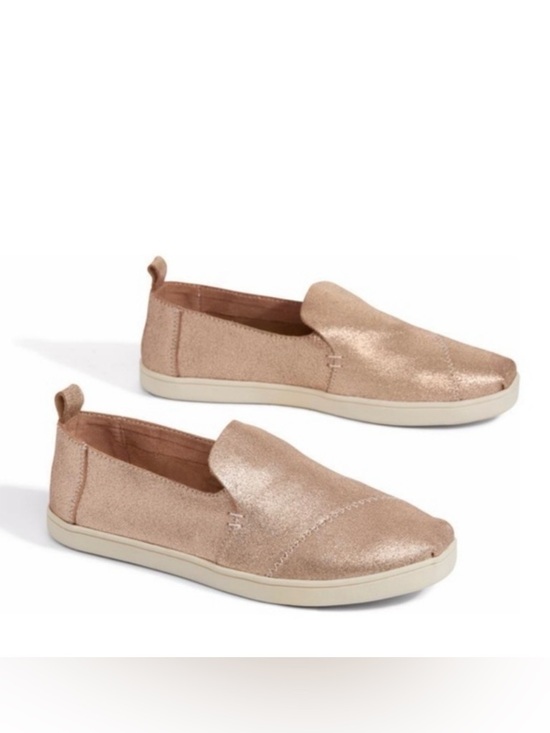 Toms Shoes - New Nwot Toms Rose Gold Leather Deconstructed Alpargatas Shoes